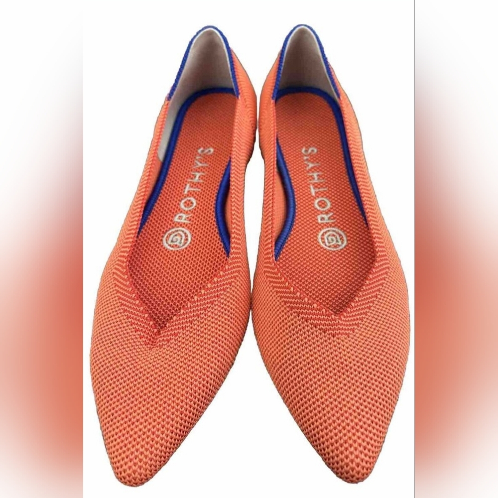 Rothy's The Point DESIGNER ORANGE Pointed Toe 9.5